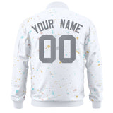 Custom Graffiti Pattern Jacket Zipper Casual Sweatshirt Letterman Bomber Coats Personalized Letter and Number