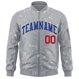 Custom Graffiti Pattern Jacket Zipper Bomber Lightweight Coat Personalized Stitched Name Number Baseball Jacket
