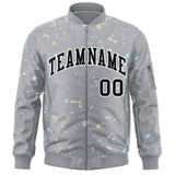 Custom Graffiti Pattern Jacket Zipper Bomber Lightweight Coat Personalized Stitched Name Number Baseball Jacket