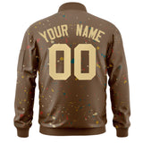 Custom Graffiti Pattern Jacket Zipper Stitched Baseball Jacket Casual Sweatshirt Letterman Bomber Coats