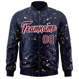 Custom Graffiti Pattern Jacket Zipper Stitched Varsity Baseball Jacket Casual Sweatshirt Letterman Bomber Unisex