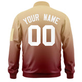 Custom Gradient Full-Zip Bomber Jacket Lightweight Varsity Baseball Jackets Personalized Stitched Letters Logo for Men Women Youth