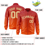 Custom Gradient Full-Zip Letterman Bomber Coat Lightweight Personalized Stitched Letters Logo for Adult Youth S-6XL  With Pocket