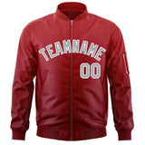 Custom Gradient Full-Zip Letterman Bomber Coat Lightweight Personalized Stitched Letters Logo for Adult Youth S-6XL  With Pocket