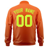 Custom Gradient Full-Zip Personalized Stitched Letters Logo Sweatshirt Letterman Bomber Coats for Adult/Youth With Pocket