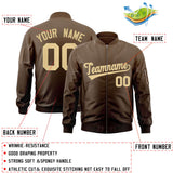 Custom Gradient Full-Zip Personalized Stitched Letters Logo Sweatshirt Letterman Bomber Coats for Adult/Youth With Pocket