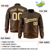 Custom Gradient Full-Zip Personalized Stitched Letters Logo Sweatshirt Letterman Bomber Coats for Adult/Youth With Pocket