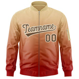 Custom Gradient Fashion Full-Zip Baseball Jacket Windreaker Letterman Bomber Coat Stitched Name Number Logo Unisex With Pocket