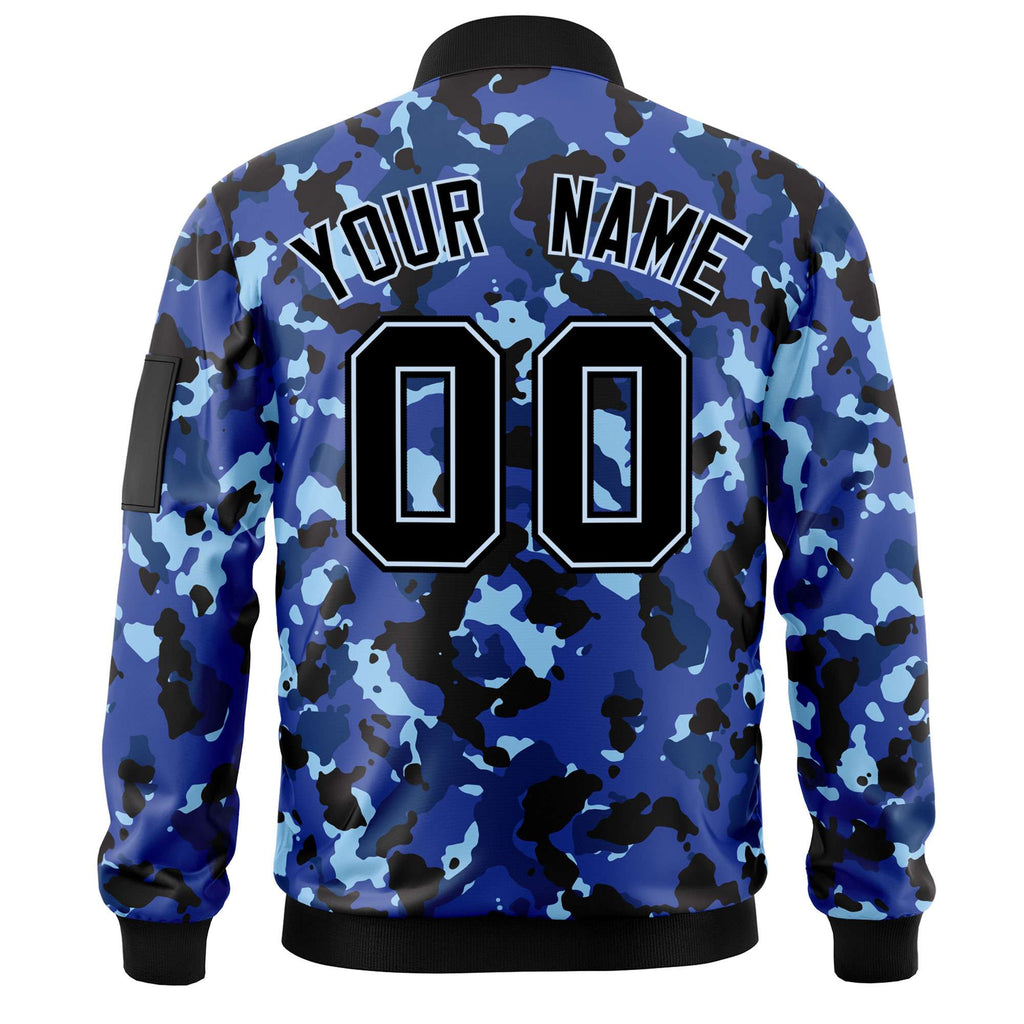 Custom Camo Full-Zip Fashion Lightweight College Jacket Personalized Stitched Letters Logo Big Size