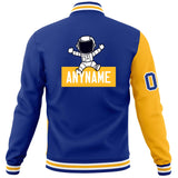 Custom Split Fashion Jacket Letterman Raglan Sleeves Astronaut Baseball Jacket