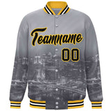 Custom City Connect Jacket Personalized Name Numbers Blend Windproof College Baseball Jacket
