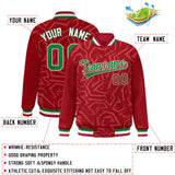 Custom Stitched Graffiti Pattern Jacket Hook Personalized Name Number Logo Breathable Baseball Jackets