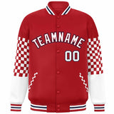 Custom Color Block Pattern Personalized Streetwear Baseball Jacket Bomber Varsity Jacket