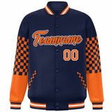 Custom Color Block Pattern Personalized College Unisex Bomber Varsity Baseball Jacket