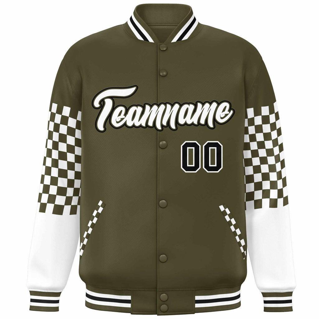 Custom Color Block Pattern Personalized College Unisex Bomber Varsity Training Baseball Jacket