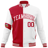 Custom Split Fashion Jacket Personalized Letterman Two Tone Jacket