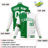 Custom Split Fashion Jacket Personalized Letterman Two Tone Jacket