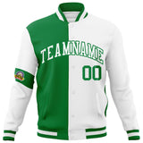 Custom Split Fashion Jacket Personalized Letterman Two Tone Jacket