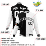 Custom Split Fashion Jacket Personalized Letterman Two Tone Jacket
