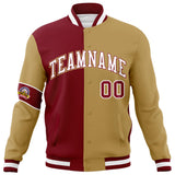 Custom Split Fashion Jacket Personalized Letterman Two Tone Jacket