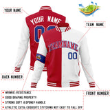 Custom Split Fashion Jacket Personalized Letterman Two Tone Jacket