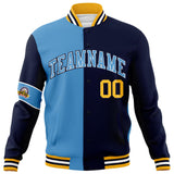 Custom Split Fashion Jacket Personalized Letterman Two Tone Jacket