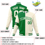 Custom Split Fashion Jacket Personalized Letterman Two Tone Jacket