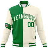 Custom Split Fashion Jacket Personalized Letterman Two Tone Jacket