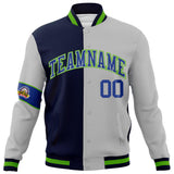 Custom Split Fashion Jacket Personalized Letterman Two Tone Jacket
