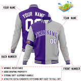 Custom Split Fashion Jacket Personalized Letterman Two Tone Jacket