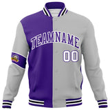 Custom Split Fashion Jacket Personalized Letterman Two Tone Jacket
