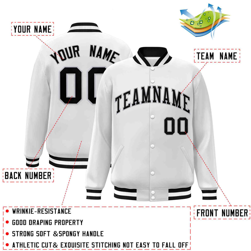 Custom Classic Style Jacket Design Unisex Baseball Coat