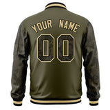 Custom Varsity Full-Zip Camo Raglan Sleeves Fashion College Jacket