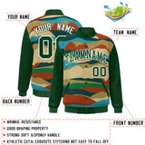 Custom Stitched Graffiti Pattern Jacket Casual Sweatshirt Letterman Bomber Coats Personalized Letter and Number
