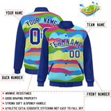 Custom Graffiti Pattern Jacket Blend Letterman Jackets Stitched Personalized Name Number Logo Big Size