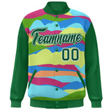 Custom Stitched Graffiti Pattern Jacket Personalized Logo Name and Number Streetwear Letterman Bomber Coat