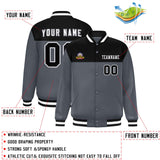 Custom Color Block Stitched Casual Sweatshirt Letterman Bomber Coats Personalized Letter And Number