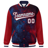 Custom Graffiti Pattern Tie Dye Ink Paint Mens Fashion Varsity Jackets  Baseball Letterman Bomber Coat Full-Snap Baseball Jackets