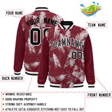 Custom Graffiti Pattern Jacket Maple Leaf Raglan Sleeves Bomber Varsity Baseball Jacket For Adult