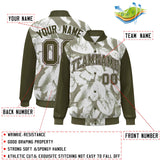 Custom Graffiti Pattern Jacket Maple Leaf Raglan Sleeves Bomber Varsity Baseball Jacket For Adult