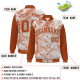Custom Graffiti Pattern Jacket Maple Leaf Raglan Sleeves Bomber Varsity Baseball Jacket For Adult