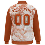 Custom Graffiti Pattern Jacket Maple Leaf Raglan Sleeves Bomber Varsity Baseball Jacket For Adult