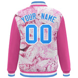 Custom Graffiti Pattern Jacket Maple Leaf Raglan Sleeves Bomber Varsity Baseball Jacket For Adult