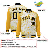 Custom Graffiti Pattern Jacket Maple Leaf Raglan Sleeves Bomber Varsity Baseball Jacket For Adult