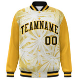 Custom Graffiti Pattern Jacket Maple Leaf Raglan Sleeves Bomber Varsity Baseball Jacket For Adult