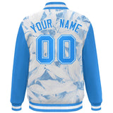 Custom Graffiti Pattern Jacket Maple Leaf Raglan Sleeves Bomber Varsity Baseball Jacket For Adult