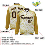 Custom Graffiti Pattern Jacket Maple Leaf Raglan Sleeves Personalized Name Number Varsity Baseball Coat