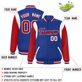 Custom Color Block Personalized Team Name Letterman Bomber Sportswear Baseball Jacket