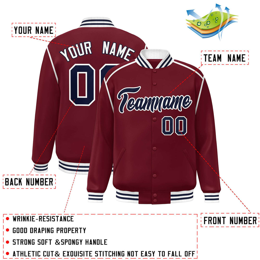 Custom Color Block Ribbon Personalized Letterman Sport Coat Varsity  Baseball Jacket For Adult