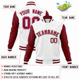 Custom Curved Raglan Sleeves Varsity Letterman Jacket For Baseball Coat
